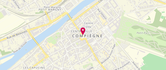 Plan de Le Cahors, 2 place de l'Hôtel de Ville, 60200 Compiègne