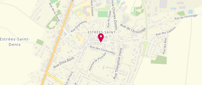 Plan de Le Café du Centre, 52 Rue de la République, 60190 Estrées-Saint-Denis