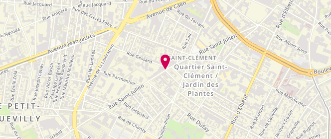 Plan de Civette Saint Julien, 136 Rue Saint Julien, 76100 Rouen
