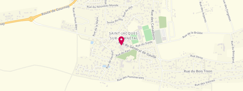 Plan de Le P'tit Saint Jacques, 1080 Rue du General de Gaulle, 76160 Saint-Jacques-sur-Darnétal