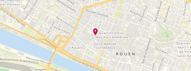 Plan de Civette du Vieux Marche, 1 place du Vieux Marché, 76000 Rouen
