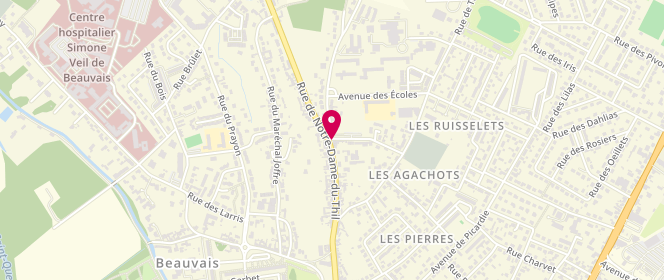 Plan de Le Rex Bar, 106 Rue de Notre Dame du Thil, 60000 Beauvais