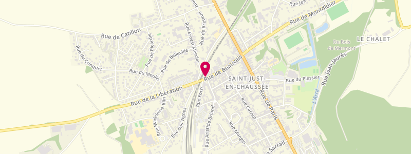 Plan de Café du Pont, 50 Rue de Beauvais, 60130 Saint-Just-en-Chaussée