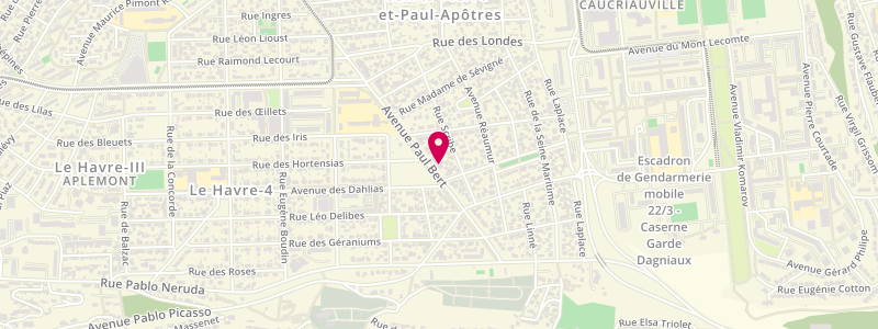 Plan de Le Balto, 40 avenue Paul Bert, 76610 Le Havre