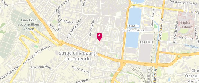 Plan de Les Arcades, 37 avenue Delaville, 50100 Cherbourg-en-Cotentin