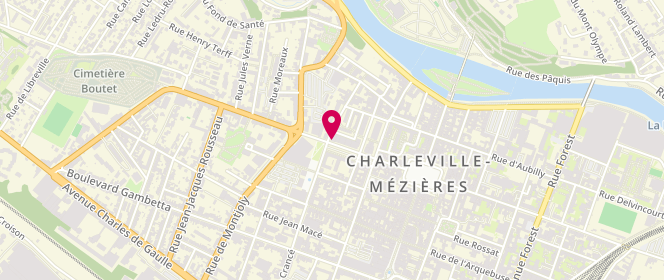 Plan de Aux Gitanes, 34 Rue de Flandre, 08000 Charleville-Mézières