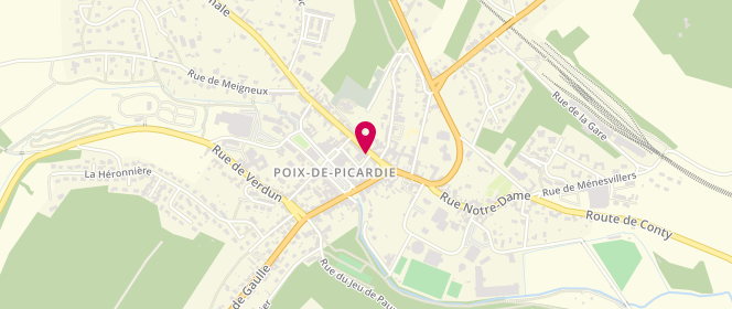 Plan de Café des Sports, 7 Rue Charles Mehaye, 80290 Poix-de-Picardie