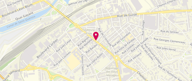 Plan de Le Chantilly, 135 Rue du General Leclerc, 02100 Saint-Quentin