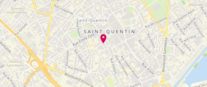 Plan de Le Bar Bu, 2 Rue Voltaire, 02100 Saint-Quentin
