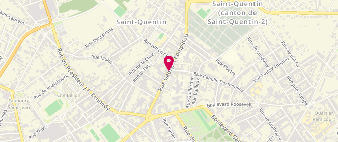 Plan de Le Royal Club, 58 Rue Georges Pompidou, 02100 Saint-Quentin