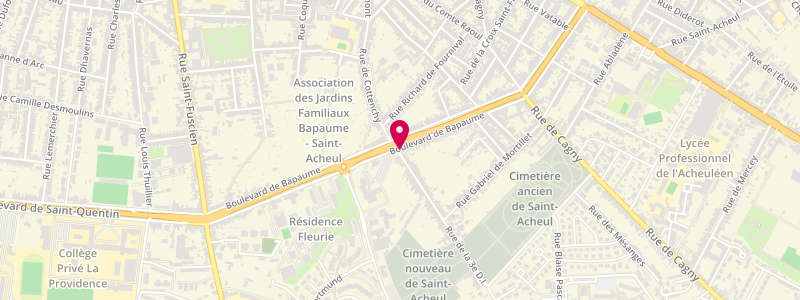 Plan de Le Bapaume, 165 Boulevard de Bapaume, 80000 Amiens