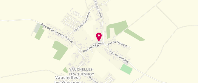Plan de HAUTEFEUILLE Jeannine, 239 Rue de l'Église, 80132 Vauchelles-les-Quesnoy