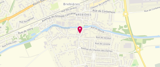 Plan de Le Vincennes, 24 Rue du Pont, 62117 Brebières