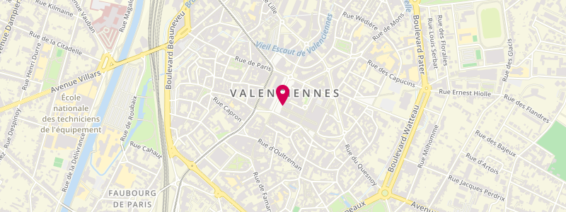 Plan de RABEL Didier, 24 place d'Armes, 59300 Valenciennes