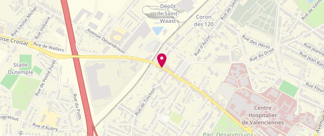 Plan de Le Marius, 157 avenue Desandrouin, 59300 Valenciennes