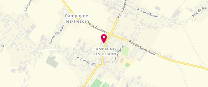 Plan de Café du Centre, 215 Rue Daniel Ranger, 62870 Campagne-lès-Hesdin