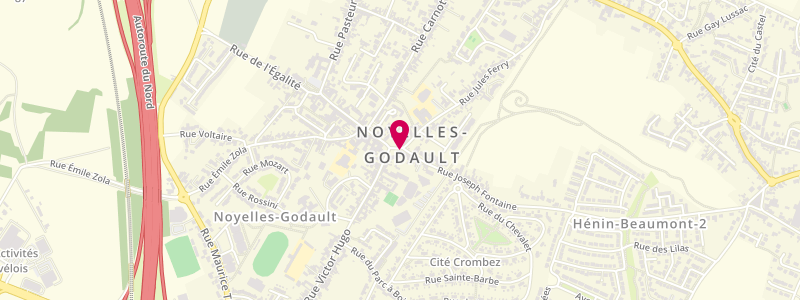 Plan de Le Saint Claude, 6 Rue Jules Ferry, 62950 Noyelles-Godault