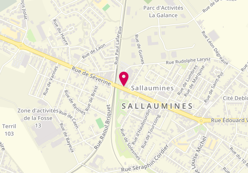 Plan de Le Longchamps, 5 Rue Arthur Lamendin, 62430 Sallaumines