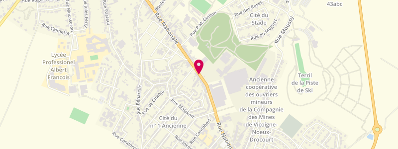 Plan de Le Metropole, 348 Rue Nationale, 62290 Nœux-les-Mines