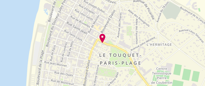 Plan de Algy's Bar, 20 avenue Saint-Jean, 62520 Le Touquet-Paris-Plage