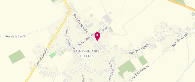 Plan de Au Bon Accueil Chez Isa, 53 Rue Principale, 62120 Saint-Hilaire-Cottes