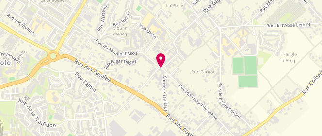 Plan de La Civette, 6 Rue Gaston Baratte, 59650 Villeneuve-d'Ascq
