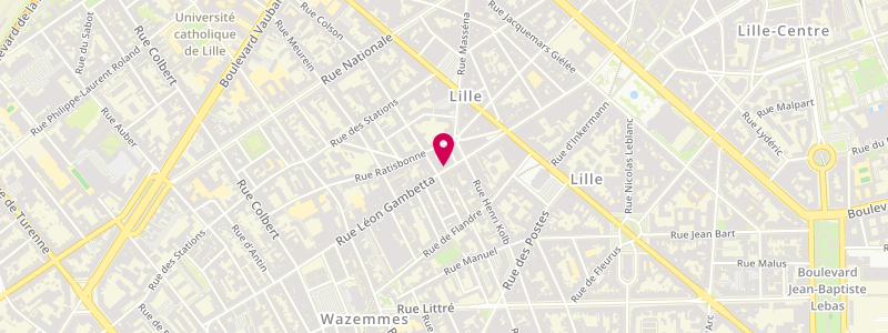 Plan de La Civette Gambetta, 164 Rue Léon Gambetta, 59000 Lille
