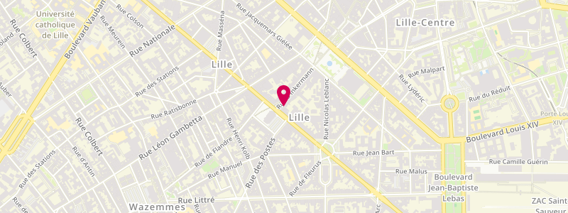 Plan de Le Sebasto, 47 Rue d'Inkermann, 59000 Lille