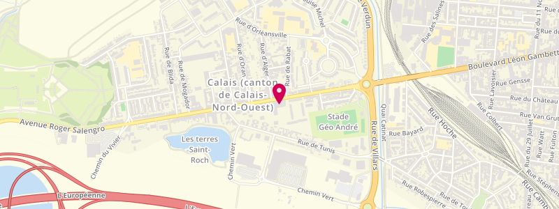 Plan de Le Salengro, 377 Avenue Roger Salengro, 62100 Calais