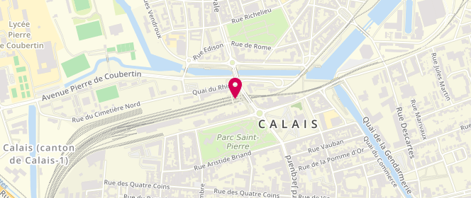 Plan de Hubiz Calais Ville Sncf, Pont Jacquard, 62100 Calais