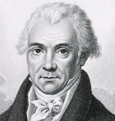 Le chimiste Louis Nicolas Vauquelin en 1824, gravure d'Ambroise Tardieu